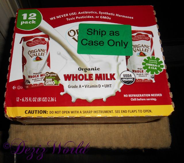 Casr of Organic shelf stable milk